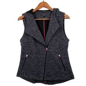 Eileen Fisher Hooded Full Zip Sleeveless Vest Jacket - XS